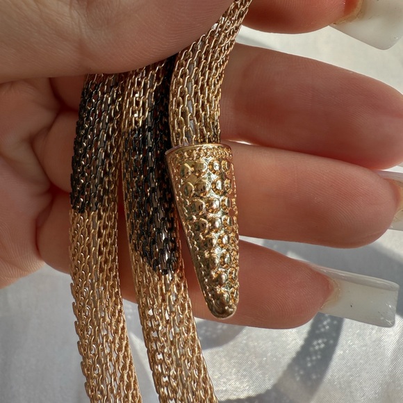 Serpentine Snake Design Wrap Necklace serpent multi - Picture 10 of 13